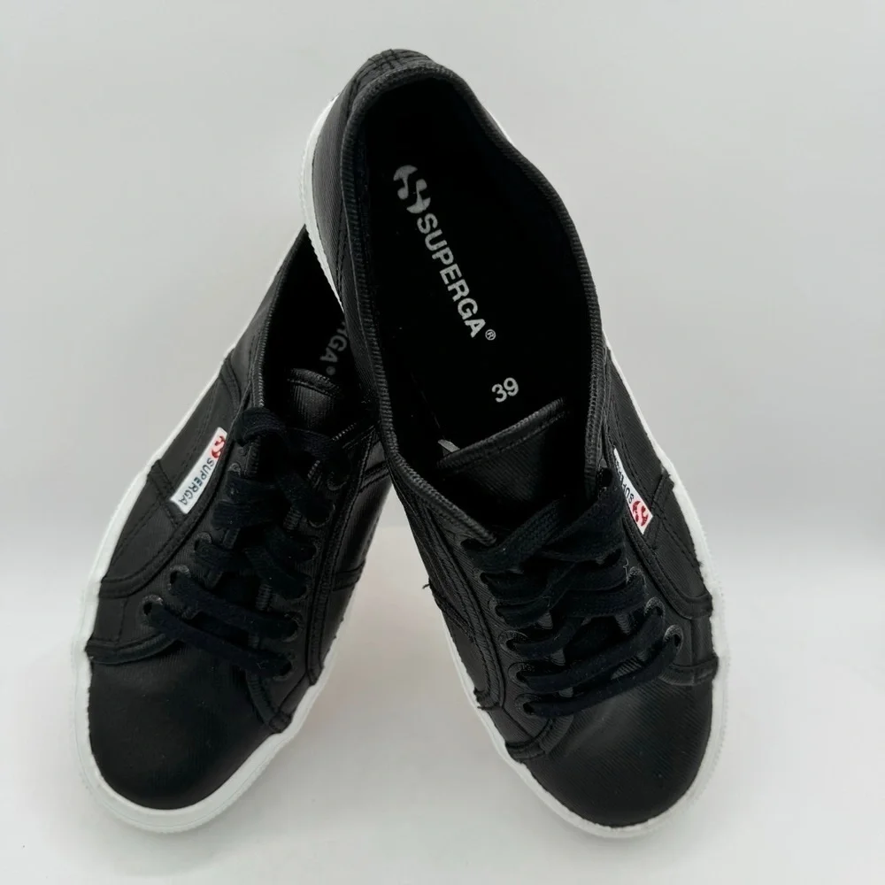 SUPERGA‎ Black Canvas Unisex Sneakers EU 39 New